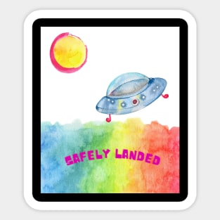 Safely Landed UFO Sticker